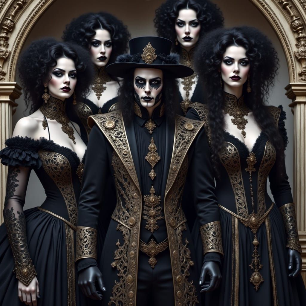 Death as Gentleman Escorting Souls: Gothic Art