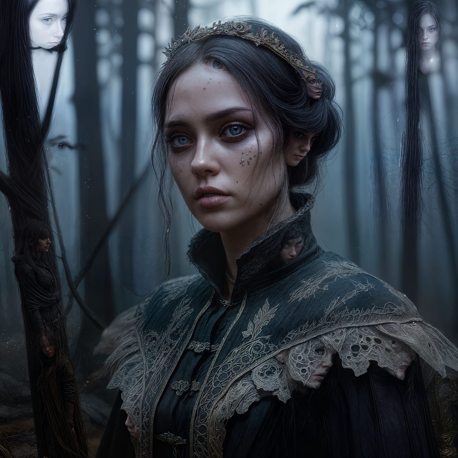 Ethereal Fantasy Maiden in Dark Splendor