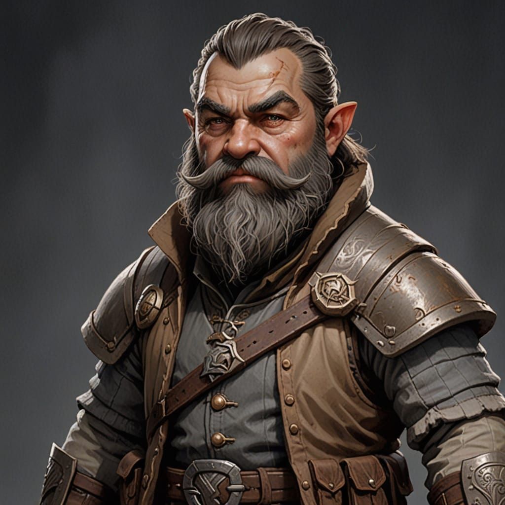 Monochromatic Dwarf in Muted Beige and Grey Tones