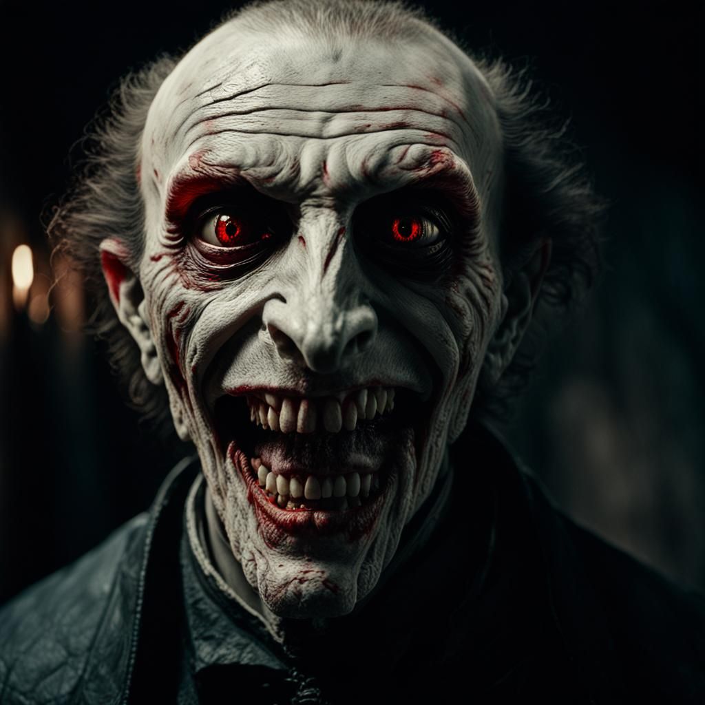 Terrifying Vampire Smiles in Rembrandt Style