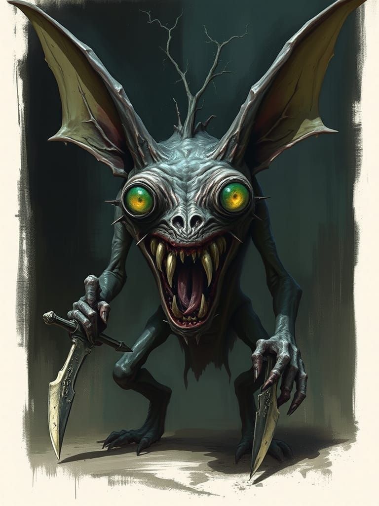 Terror in the Shadows: A Dark, Ominous Creature