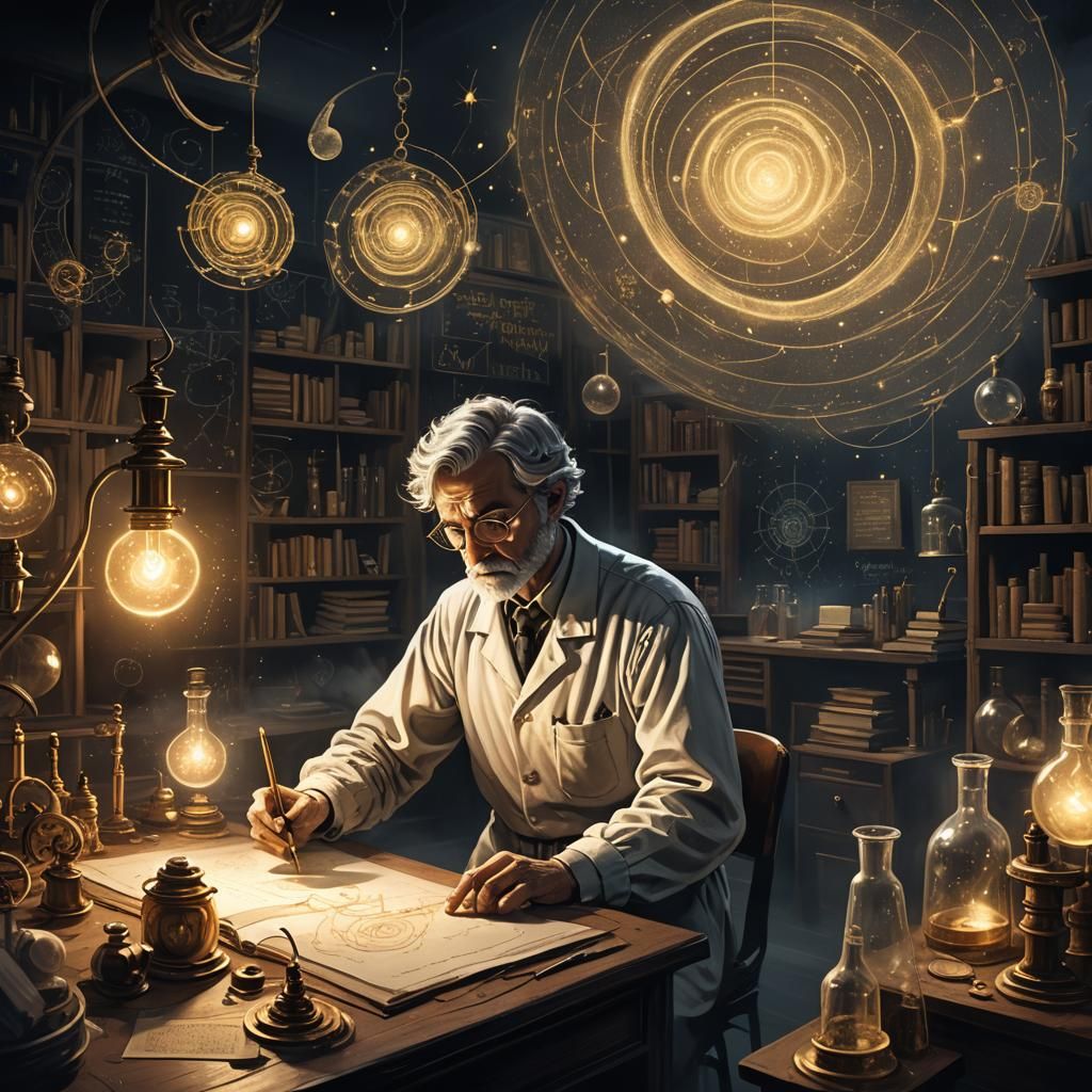 Aetheris the Physicist Studying Celestial Movements