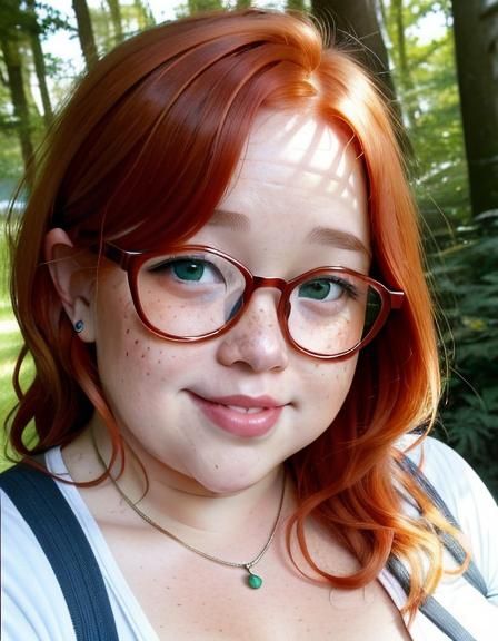 Ginger Nerd Portrait with Bokeh Effect