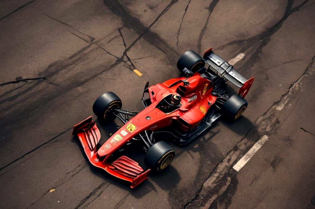 Red Ferrari formula1 car