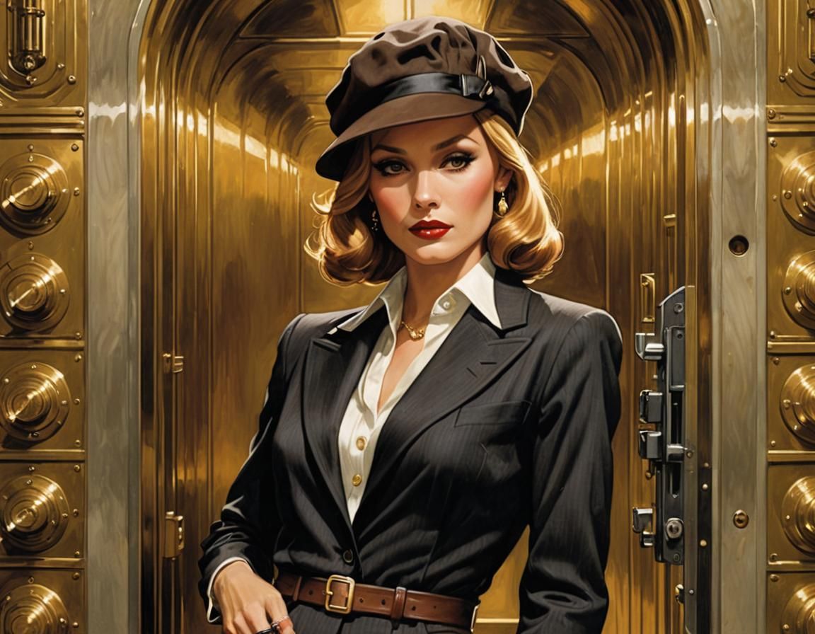 Bonnie and Clyde in Opulent 1930s Bank Vault