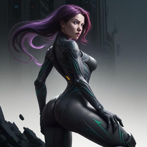 Kim Possible as Xenomorph in Dark Fantasy Style