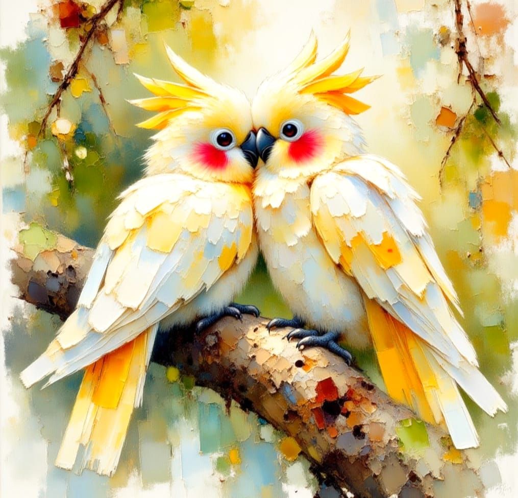 Majestic Sulphur-crested Cockatoos in Serene Gumtree Haven