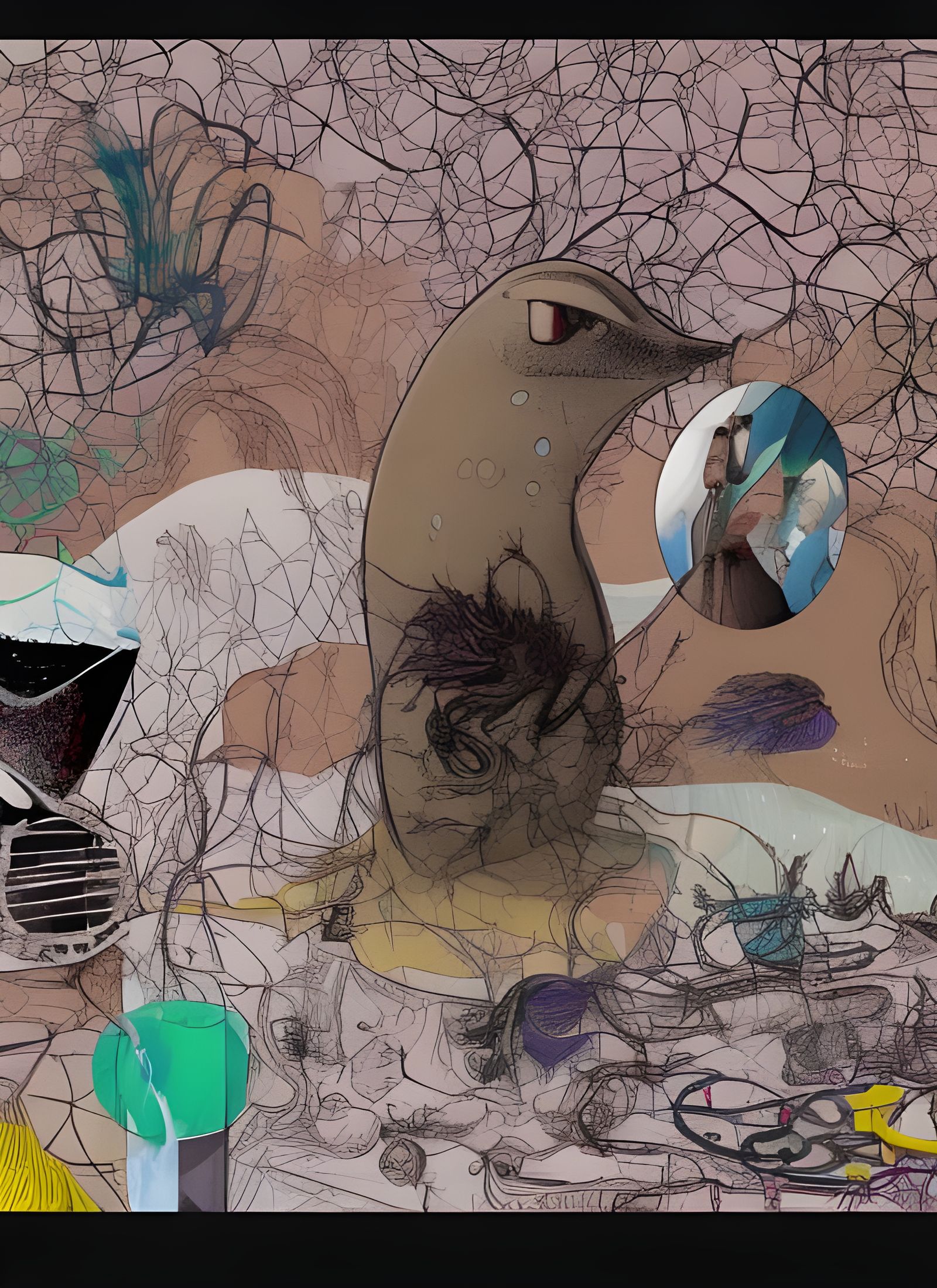 Futuristic Cityscape with Bizarre Creatures in Hyperreal Sty...