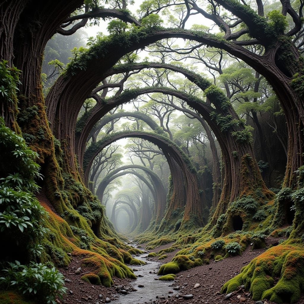 Futuristic Mars Base Greenhouse at Sunset