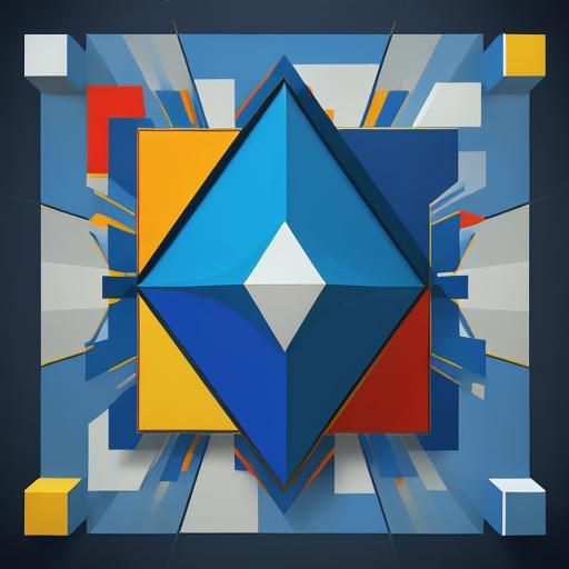 Cubist Beakers and Cylinders in Art Deco Style