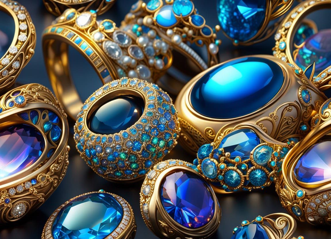 Shimmering Treasure Trove of Gold and Jewels