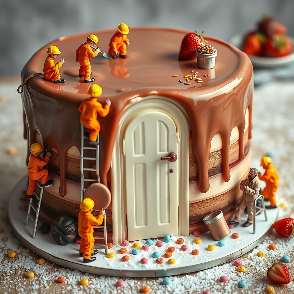 Cake with a door