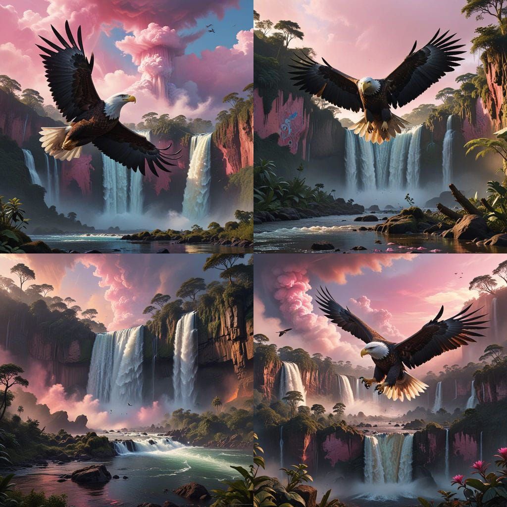 Vibrant Twilight Falls in Hyperdetailed Street Art Style