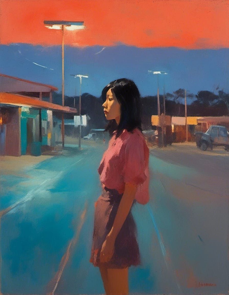 Outback Encounter: Australian Tonalism Portrait