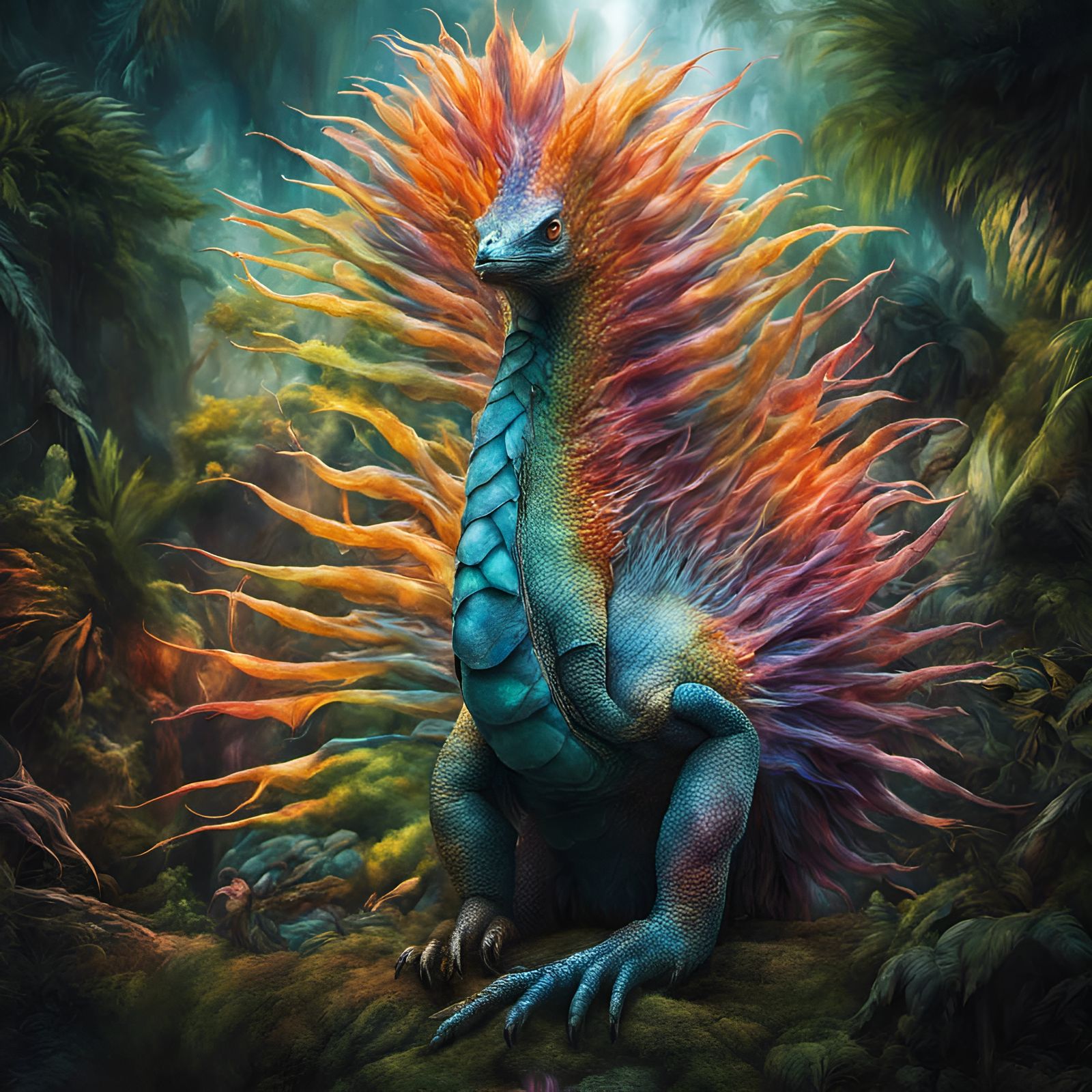 Exotic Alien Creature in Bizarre 3D Render