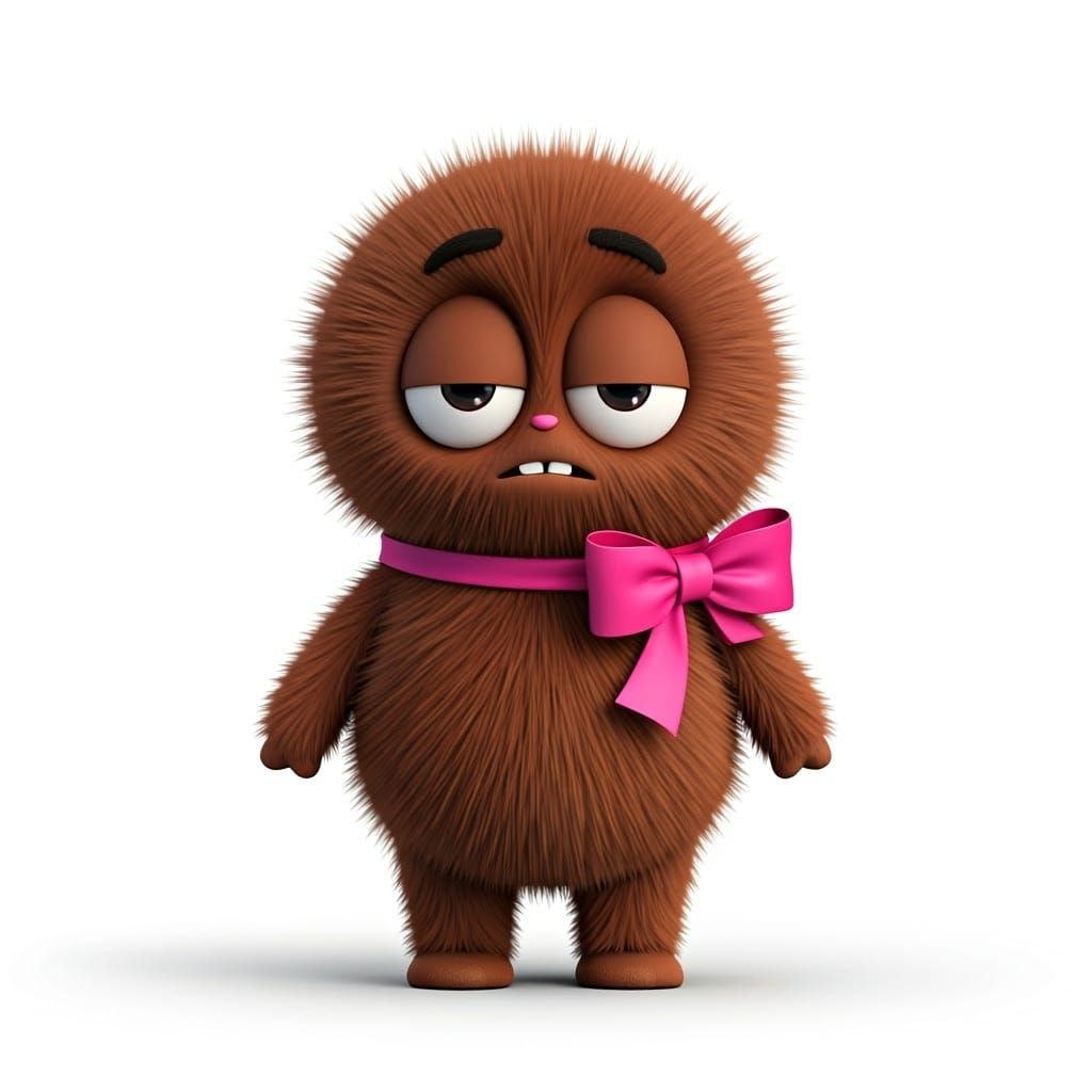 Playful Cartoon Character Expressed Disgust