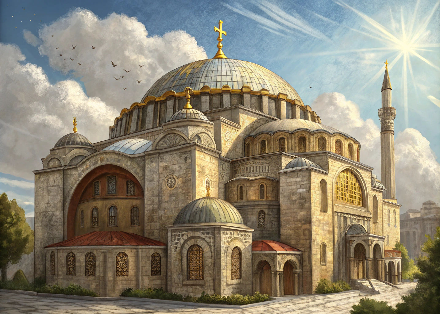 Hagia Sophia Restored as Christian Cathedral in Byzantine St...
