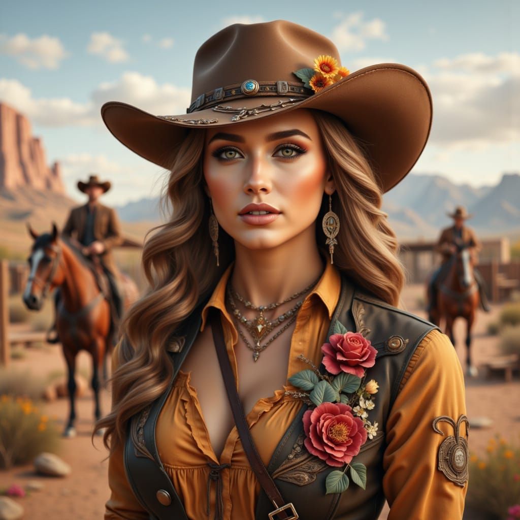 Western woman portrait