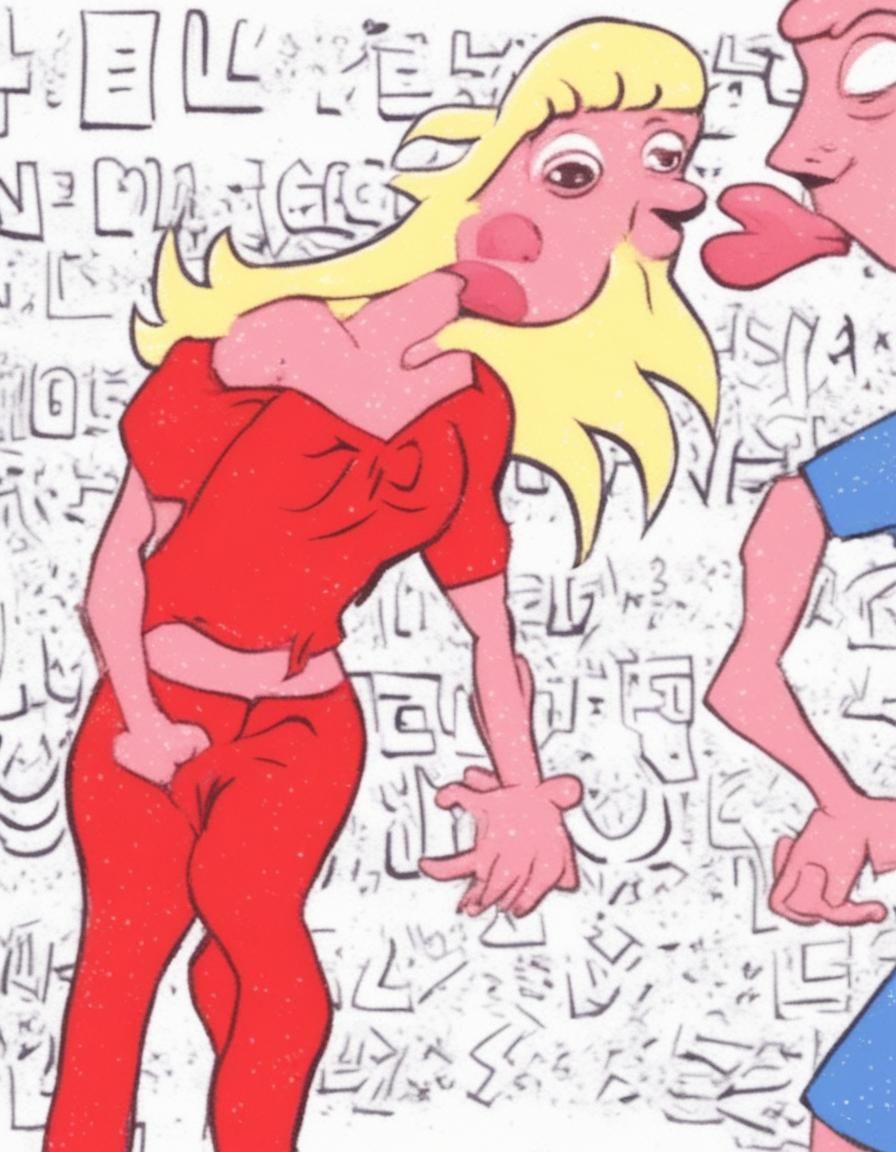 Pop Art Kiss with Oversized Lips in Comic Style