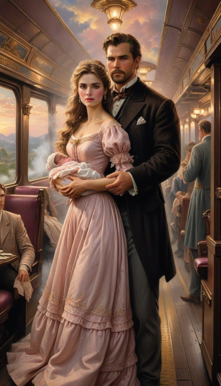 Gentleman's Family Portrait in Whimsical 1883 Era Style