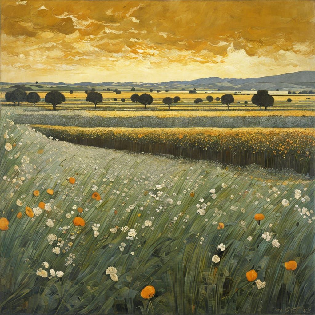 Rustic Dutch Landscape in Oil Painting Style