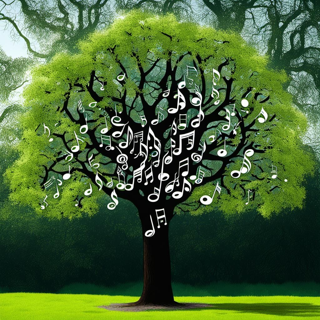 Musical Note Tree: An AI Generated Dreamscape