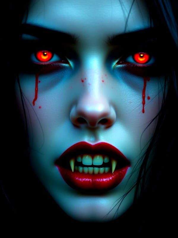 Close Up of a Cool Vampire in Fantasy Style