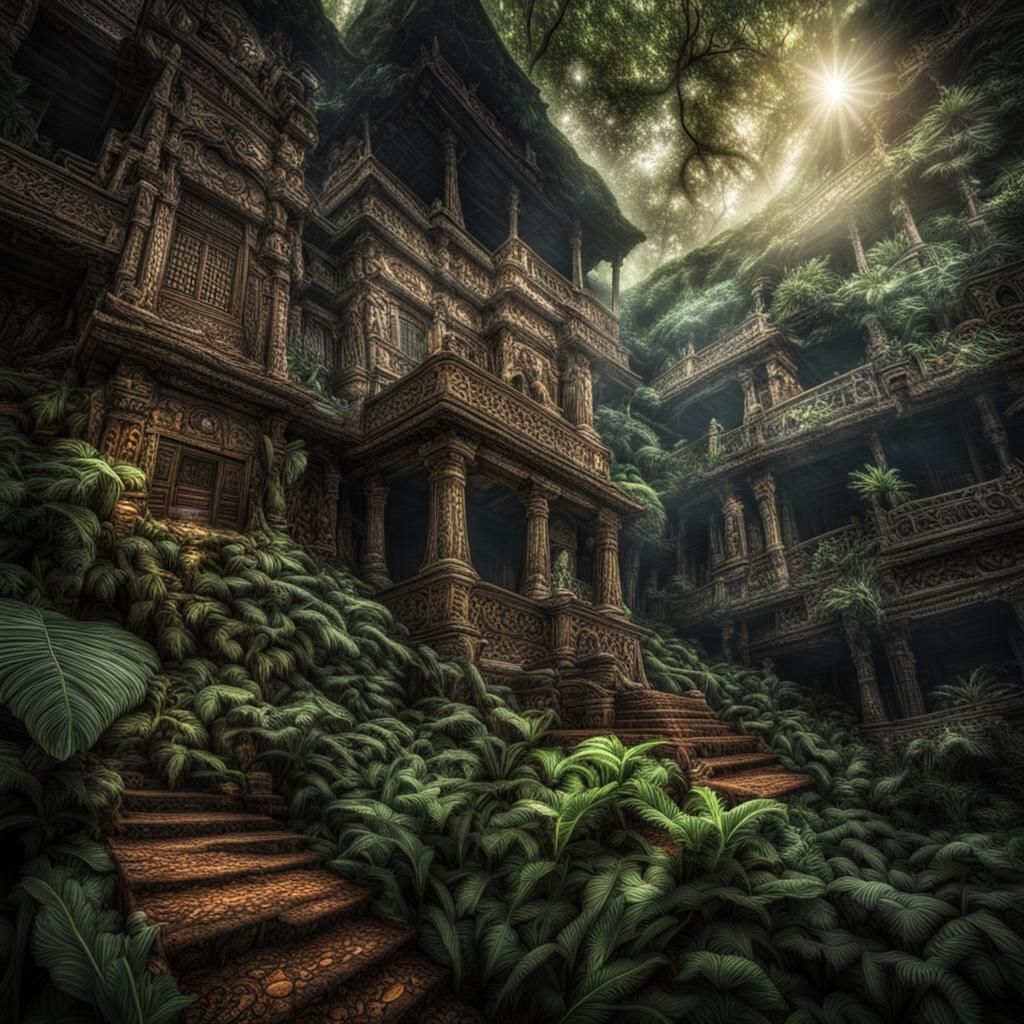 Psychedelic Forest in Hyperrealistic Style