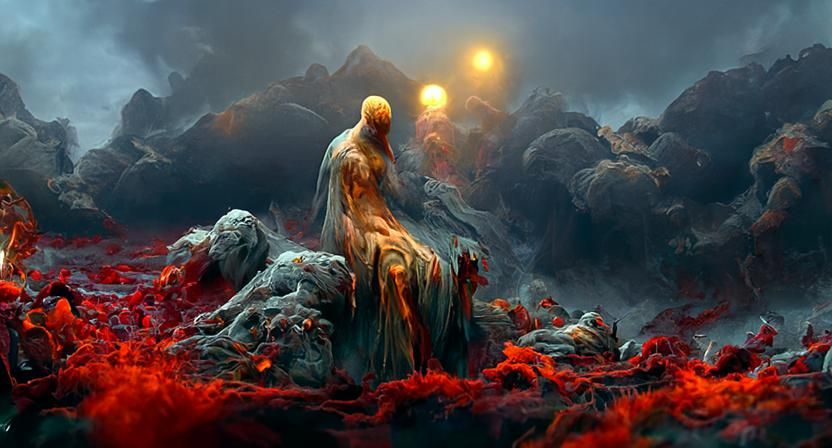 Apocalyptic Angel Unleashes Plague, Hyperrealistic Digital A...