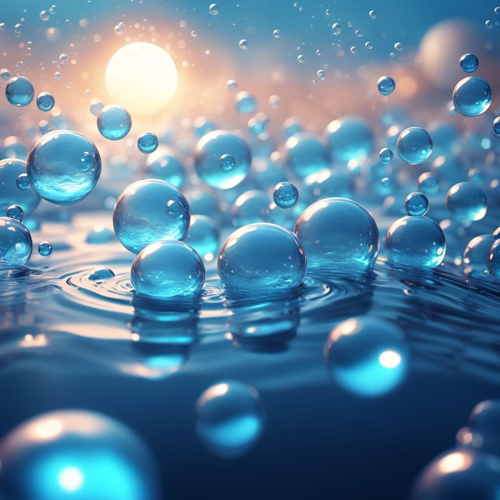 Bubbles Rising: Vibrant Macro Concept Art