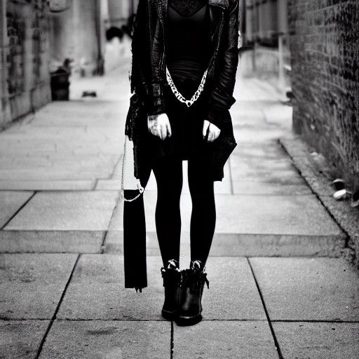 Monochrome Goth Aesthetic Image