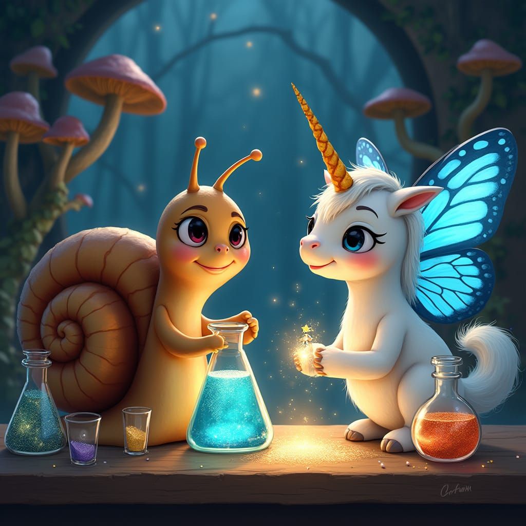 Enchanted Lab: Unicorn Crafts Fairy, Snail Observes
