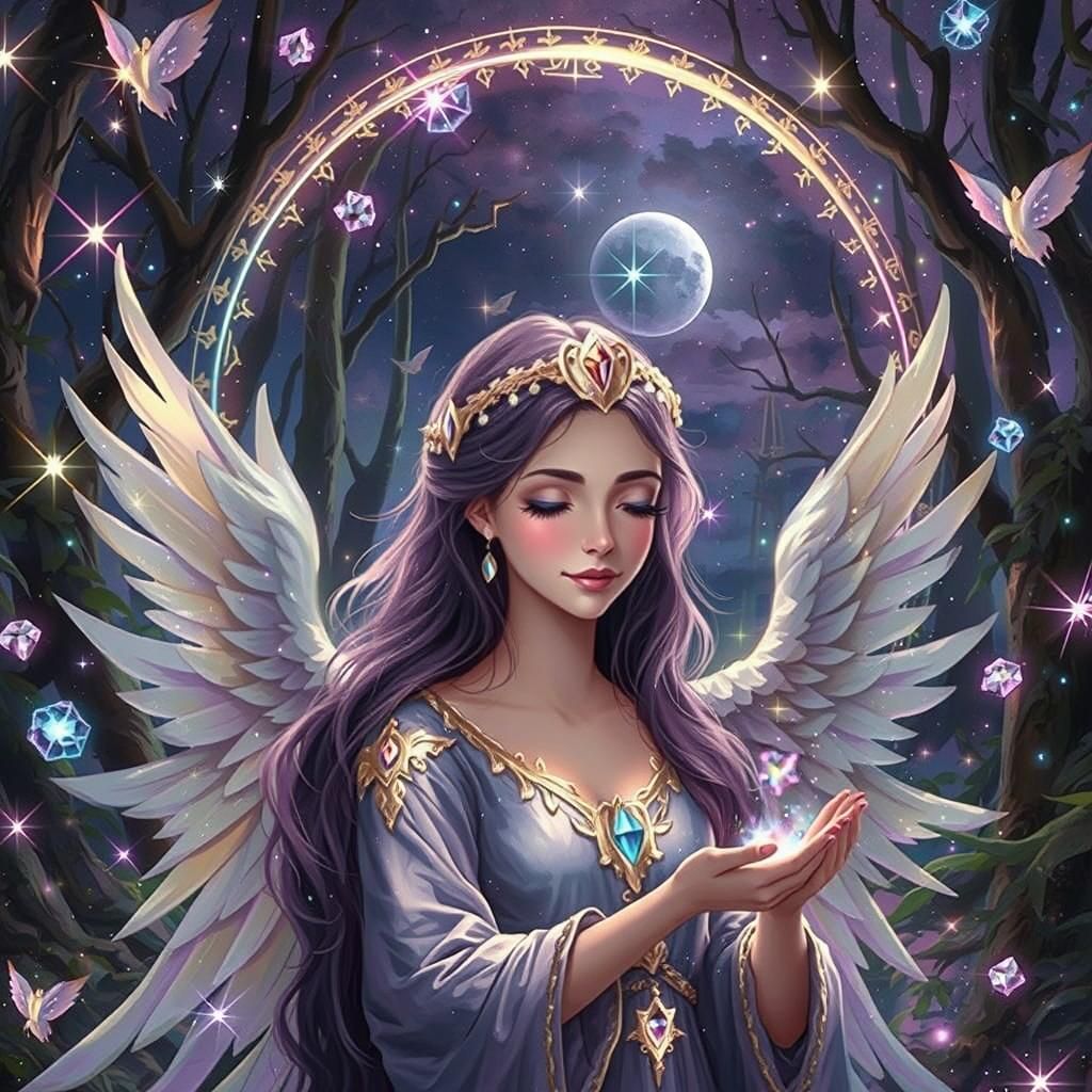 Sparkling Angel in Crystal Dome, Graffiti Art