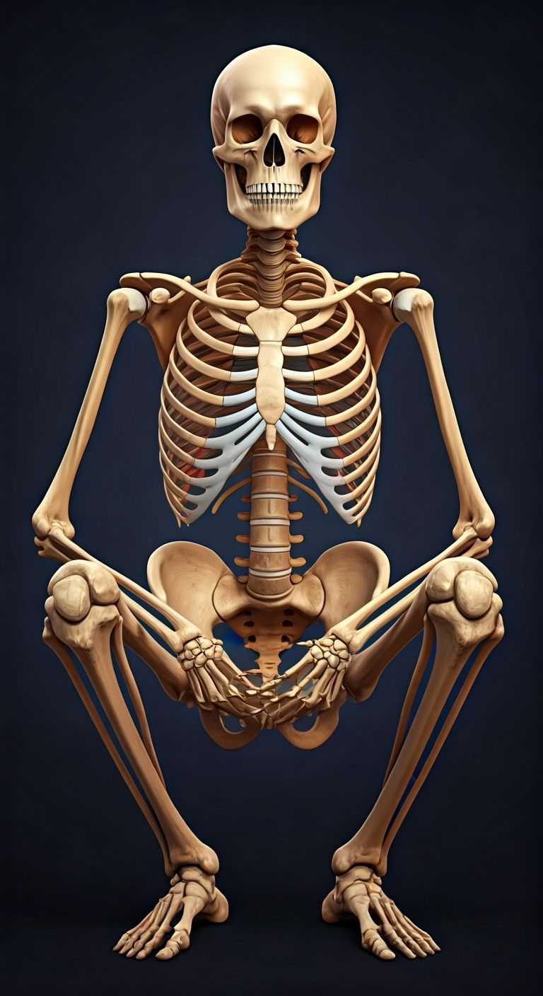 Detailed Skeleton Anatomy With Visible Organs