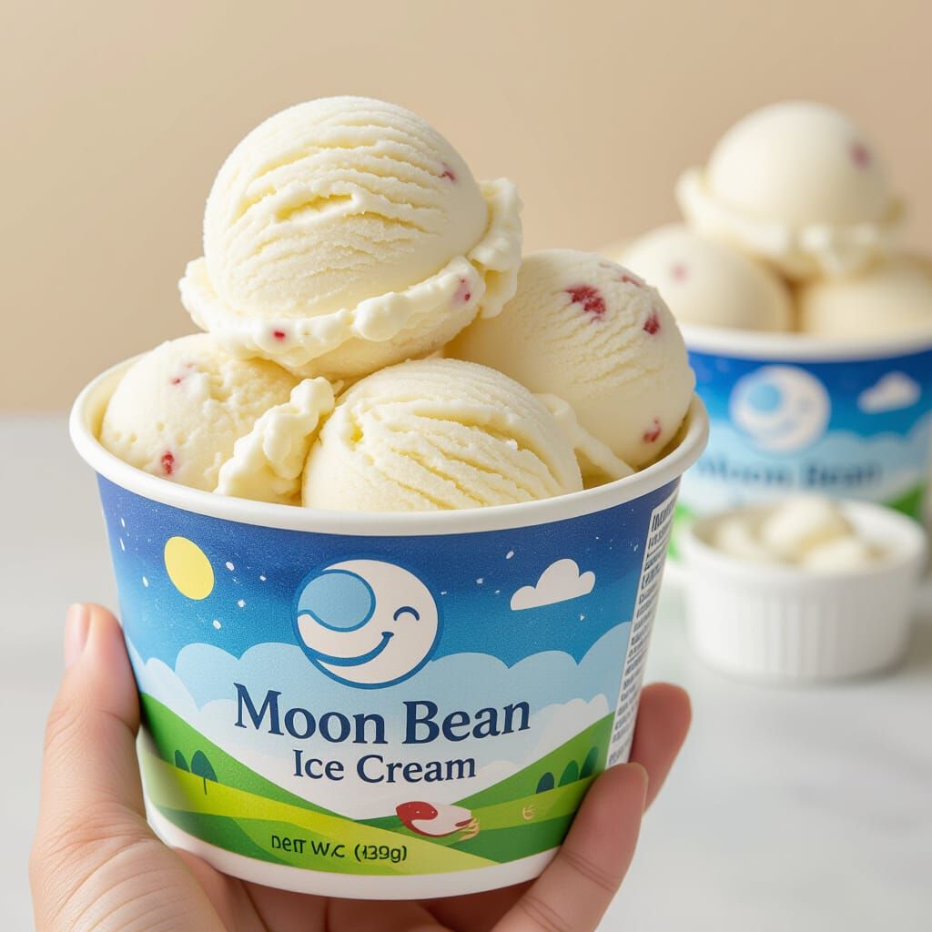 Dreamy Moon Bean Ice Cream Creation