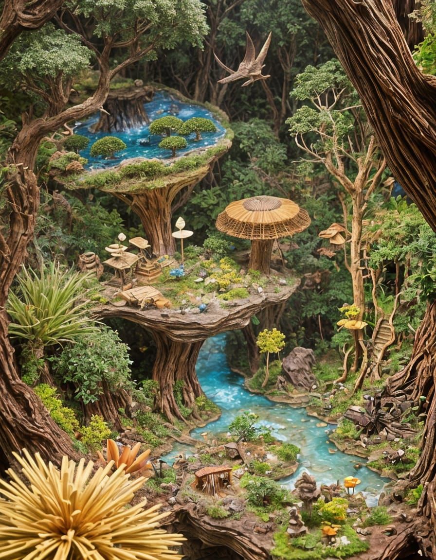 Alien Landscape Diorama in Miniature