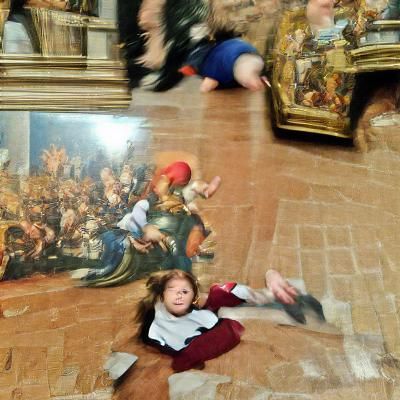 Child's Mishap with Renaissance Art