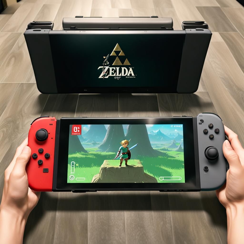 Nintendo Switch Playing Legend of Zelda