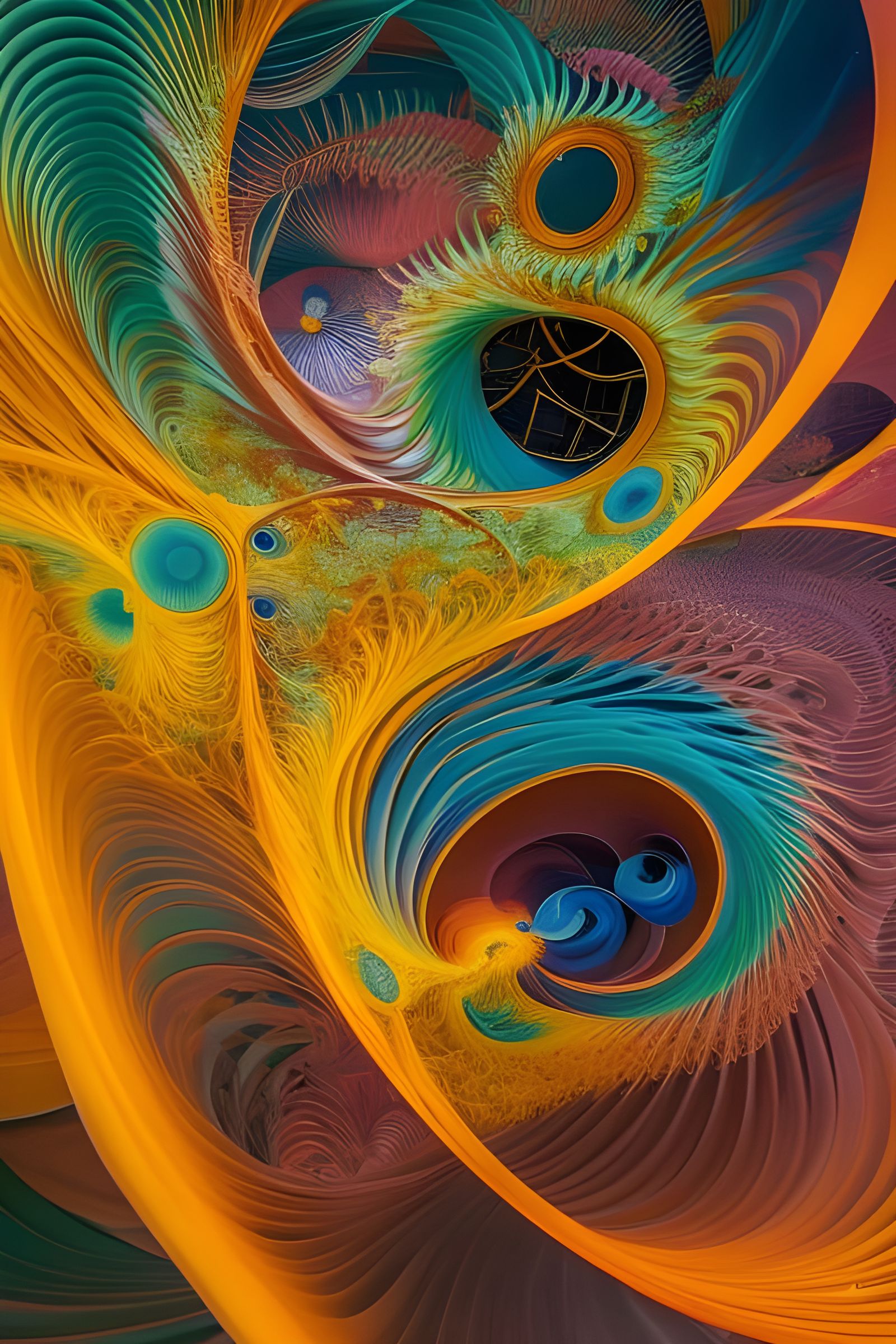 Bionic Alien World with Sacred Geometry