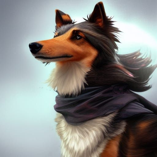Shetland Sheepdog Ninja with Neck Warmer