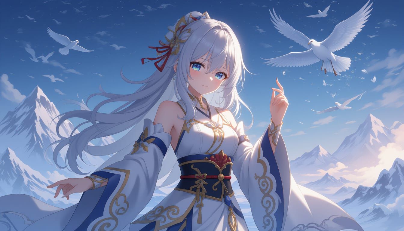 Detailed 3D Anime Art Inspired by WLOP