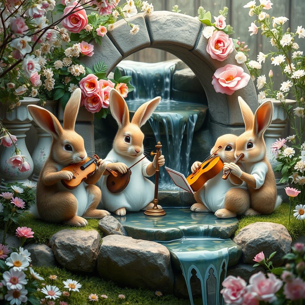 Rabbits' Chamber Music Ensemble in Victorian Garden