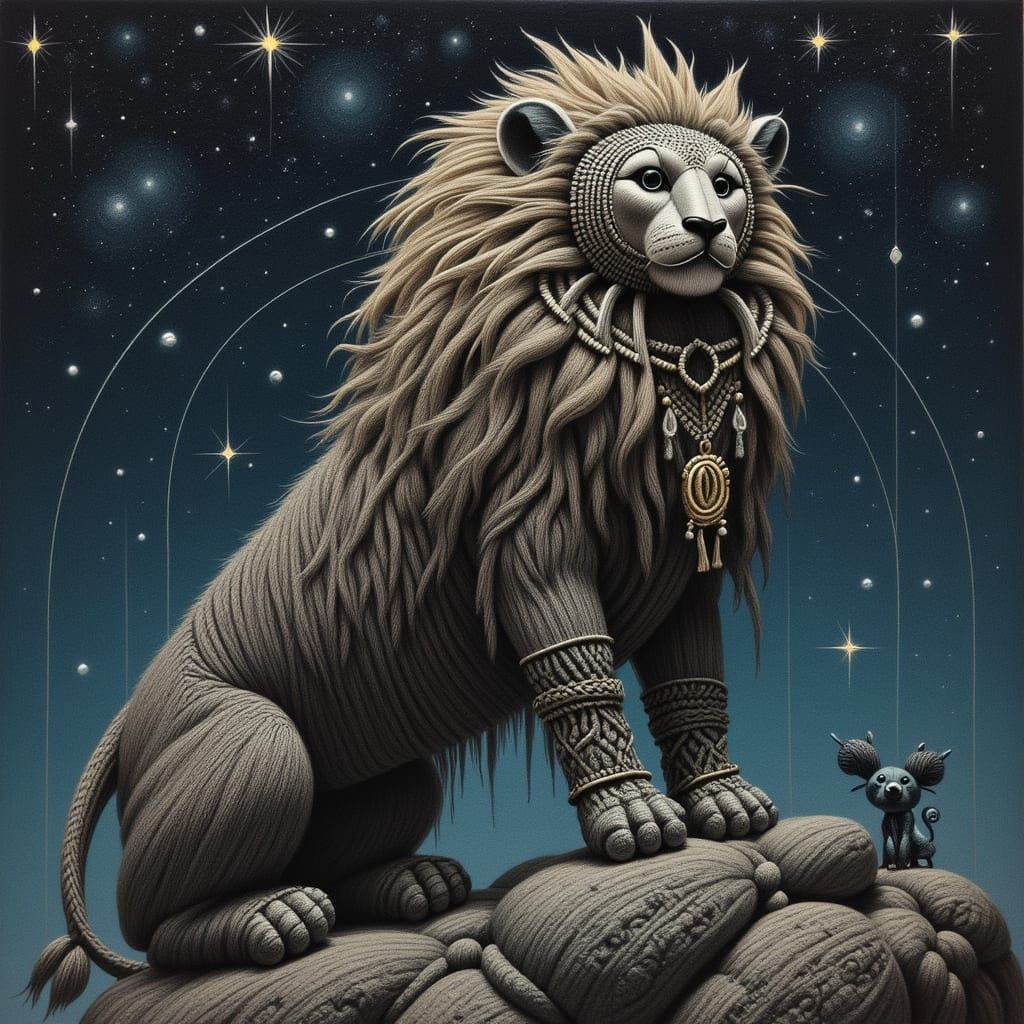 Lion with Stardust Mane on Crystal Mountain
