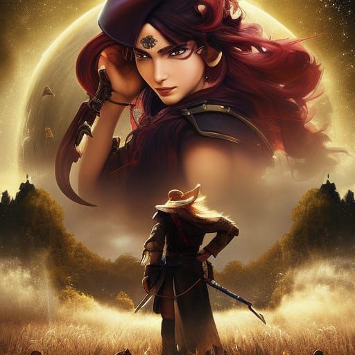 Steampunk Pirate Captain Portrait in 8K Resolution