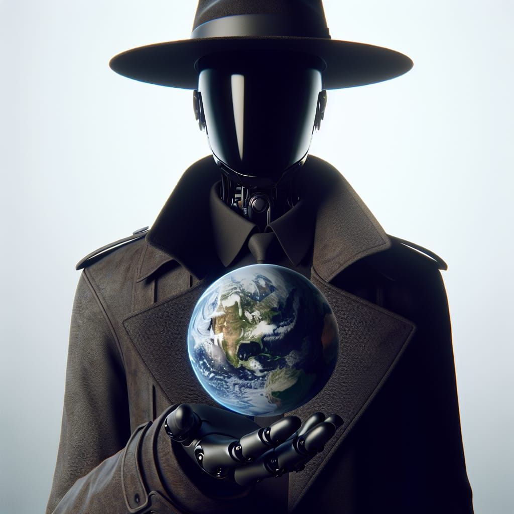 Android Holds Planet Earth in Futuristic Landmark