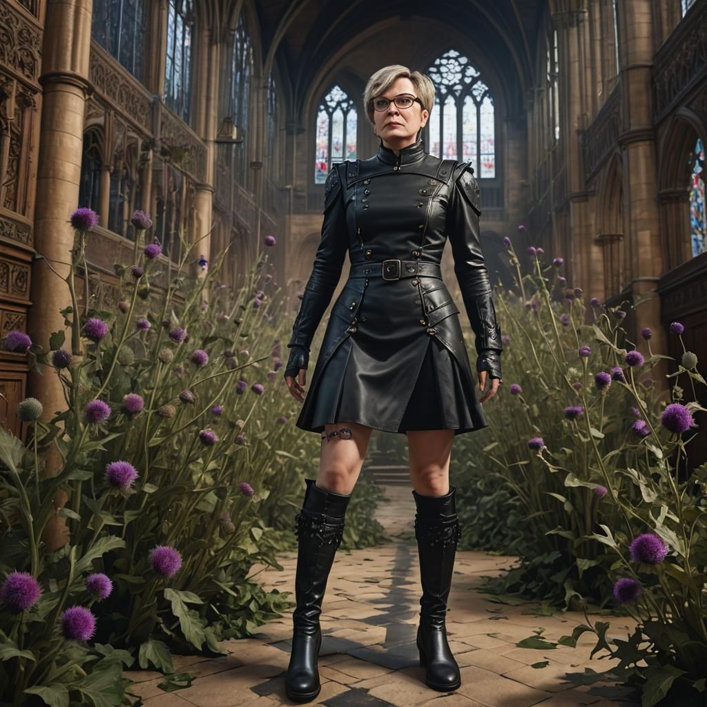 Thistle-Filled Commons: Detailed Matte Painting