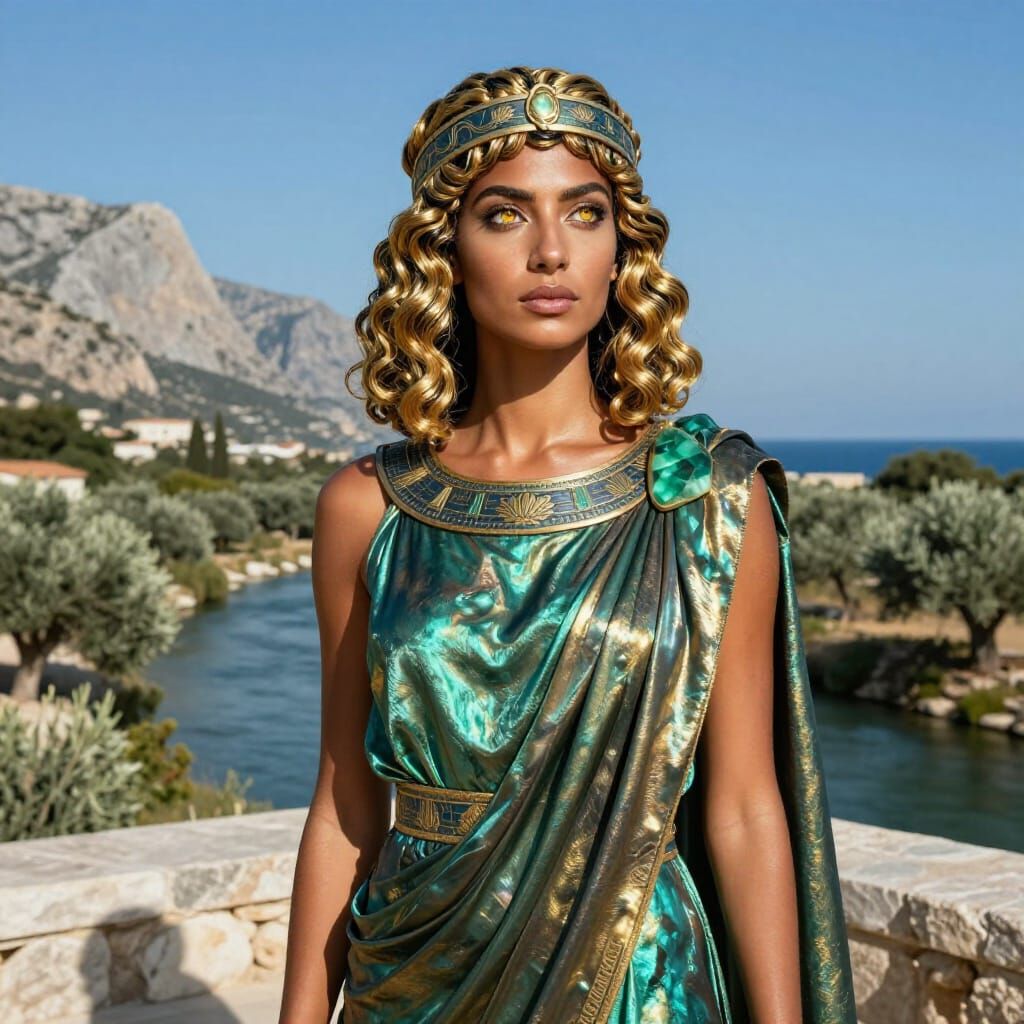 Ancient Spartan Warrior Queen Portrait