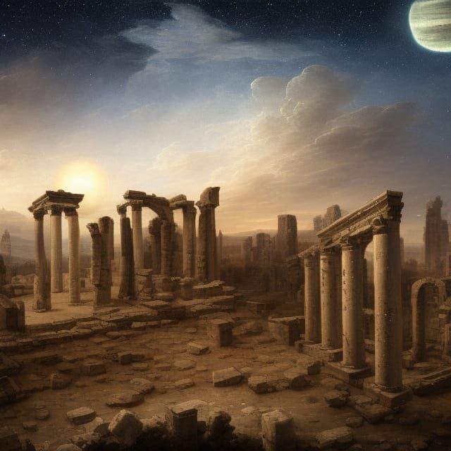 Celestial Tilt-Shift Timelapse of Ancient Ruins