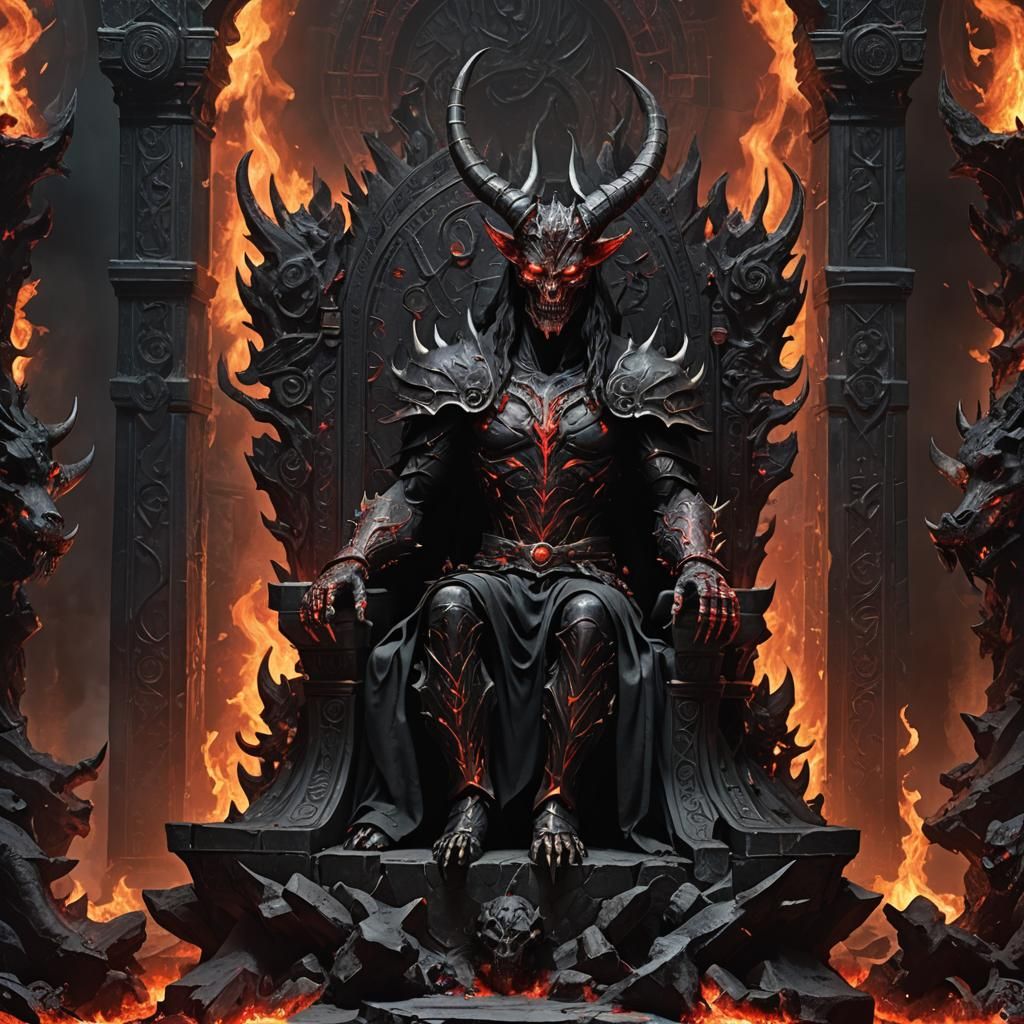 Demonic Entity on Obsidian Throne