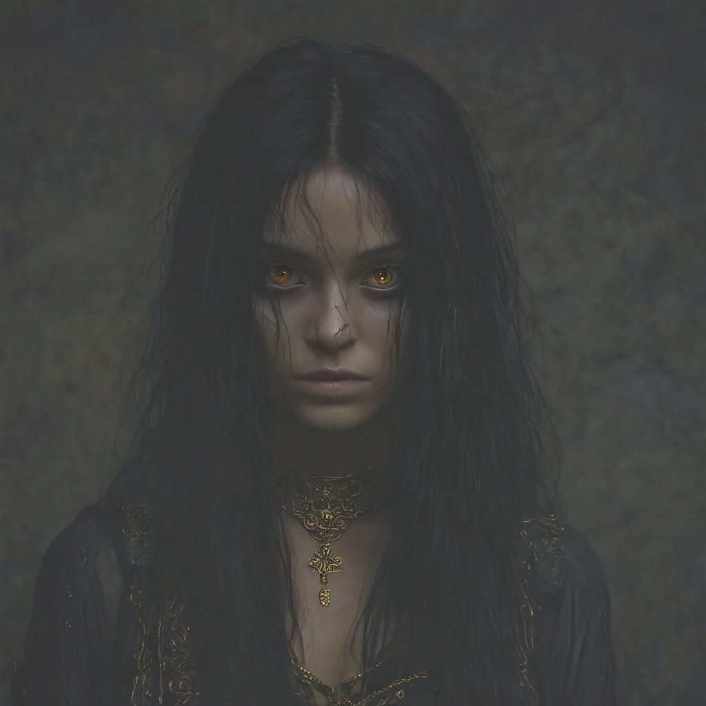 Eerie Dark Fantasy Portrait of a Woman